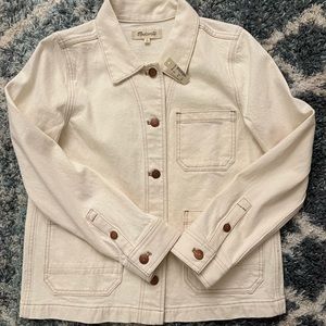 Madewell cream jean jacket